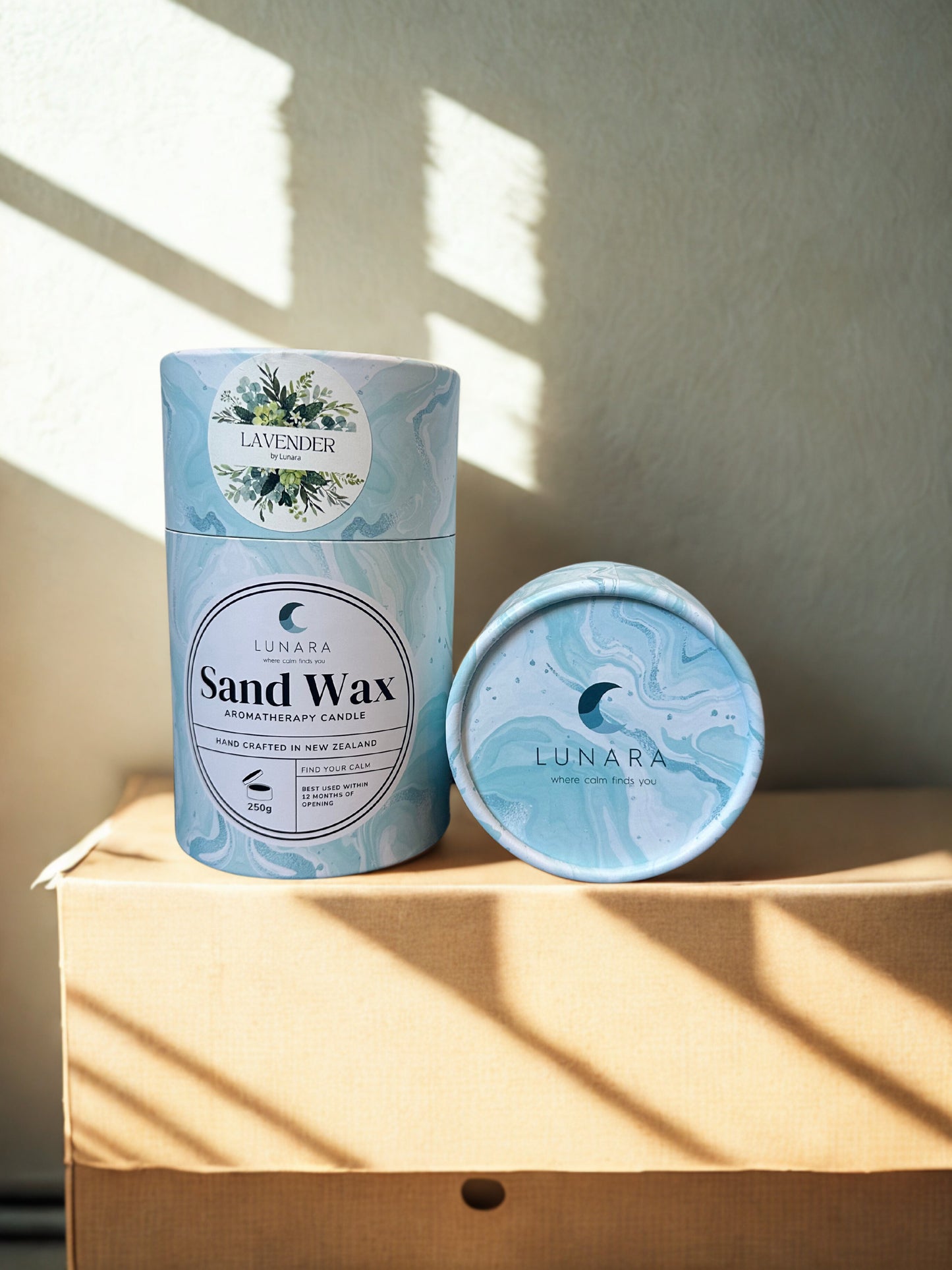 Lunara Sand Wax Candle- Unscented 250g (contains 10 wicks)