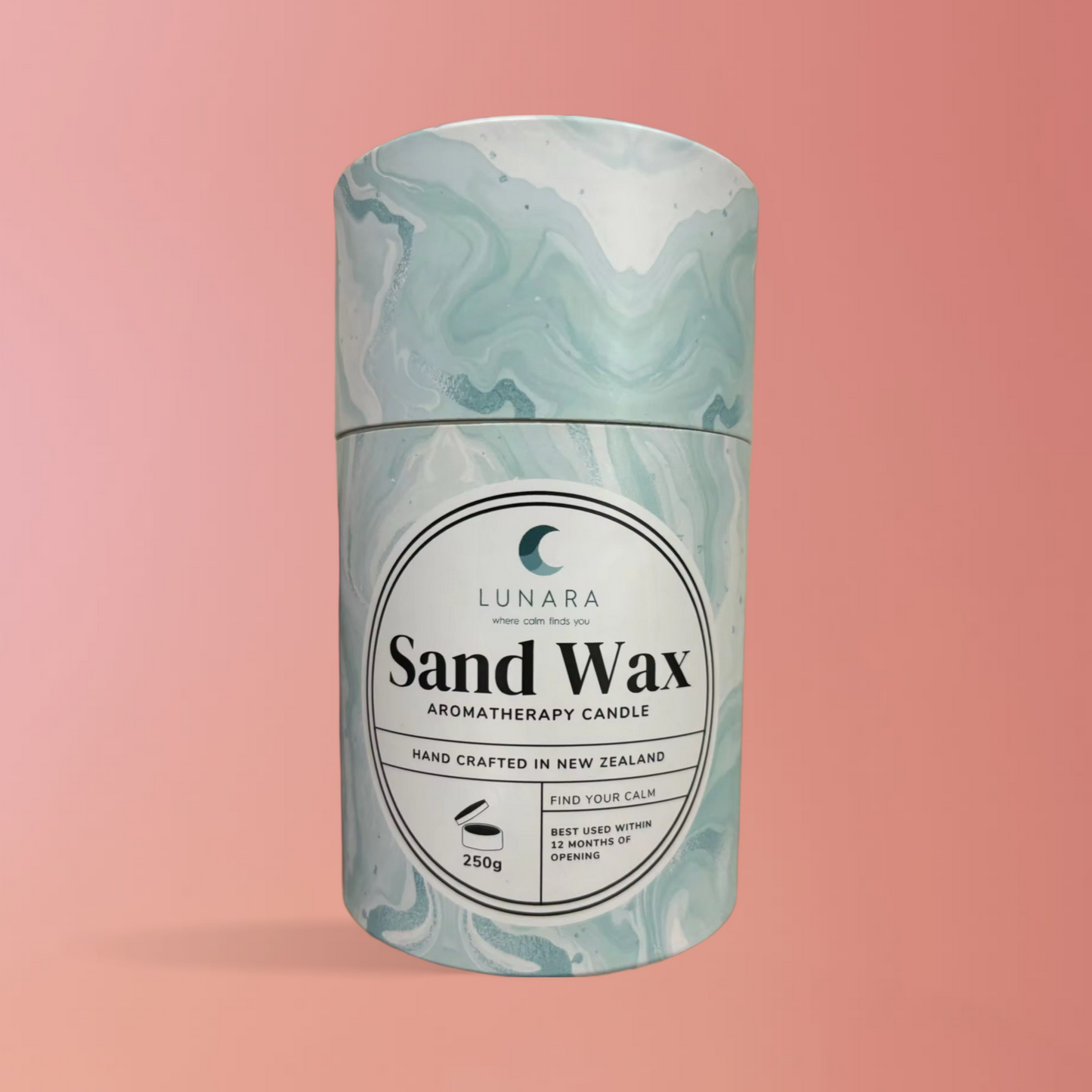 Lunara Sand Wax Candle- Unscented 250g (contains 10 wicks)