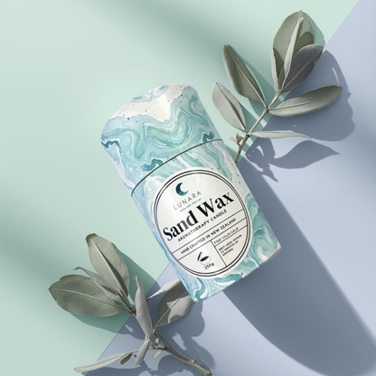 The Calm Sand Wax Candle Combo- Sage + Lavender (20 wicks)