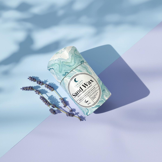 Lunara Sand Wax Candle- Lavender 250g (contains 10 wicks)