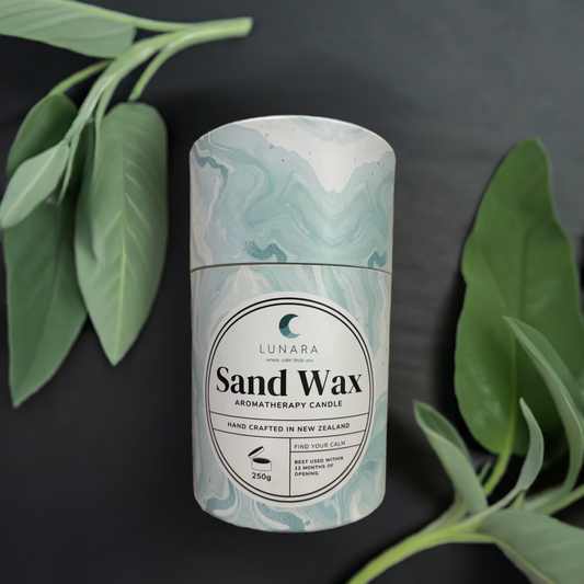 Lunara Sand Wax Candle- Sage 250g (contains 10 wicks)